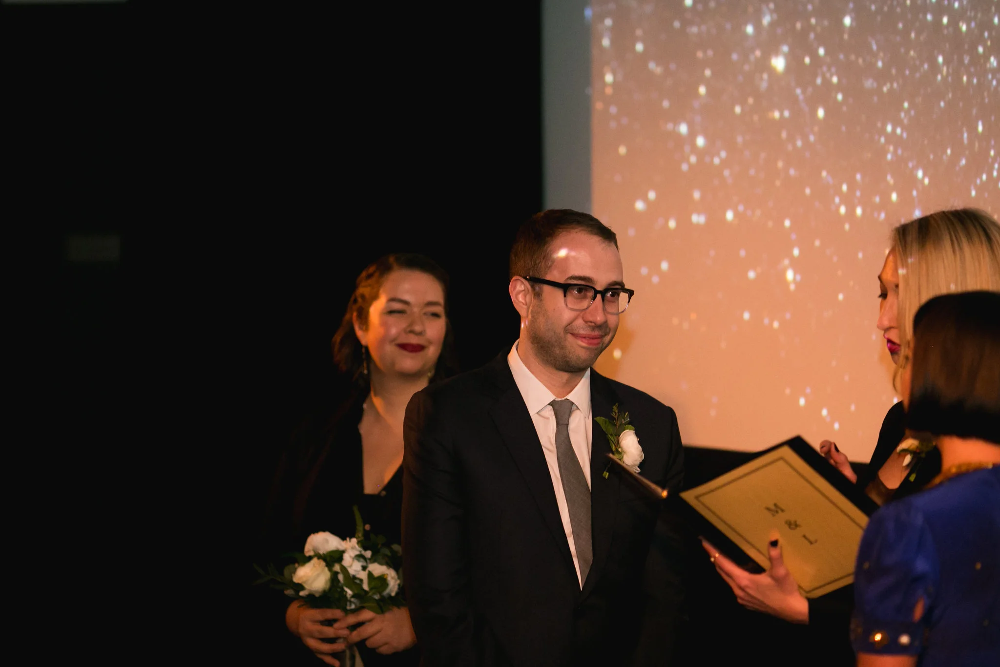 Nitehawk Cinema Wedding Brooklyn Chellise Michael