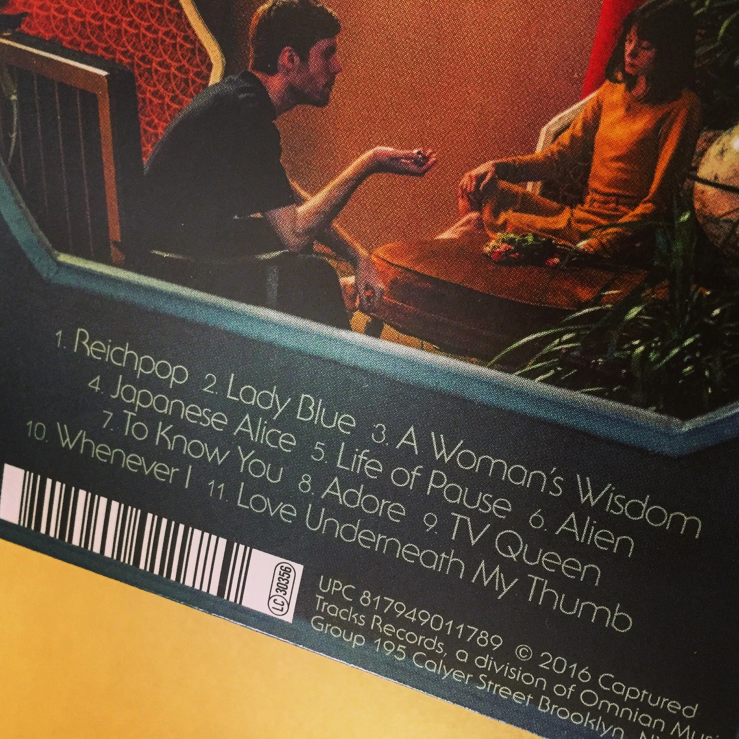 A close-up of the back cover.
