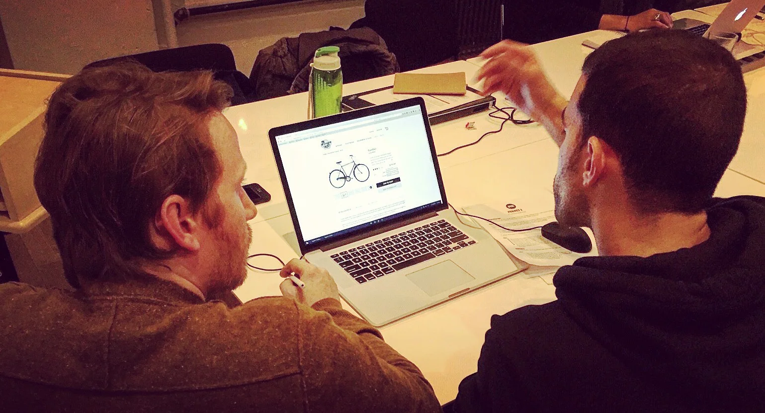 Asking questions during my second usability test.