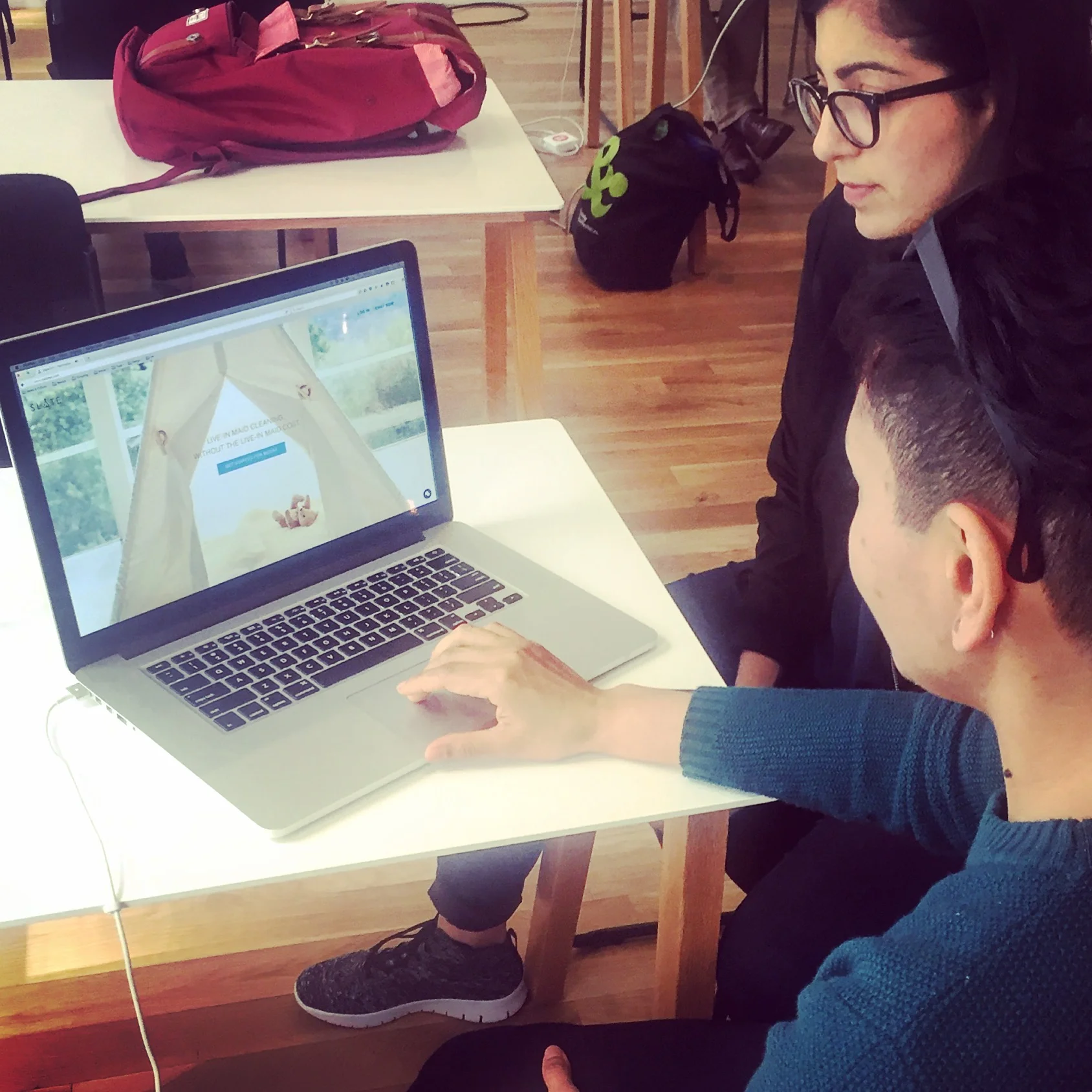 The test subject also uses the desktop site for the first time. Feedback was crucial to validate our heuristic analysis.