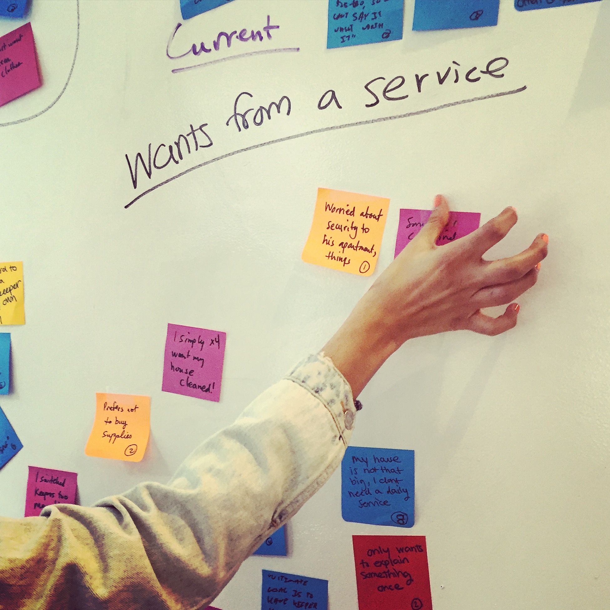 One category as part of our affinity mapping was "wants from a service."