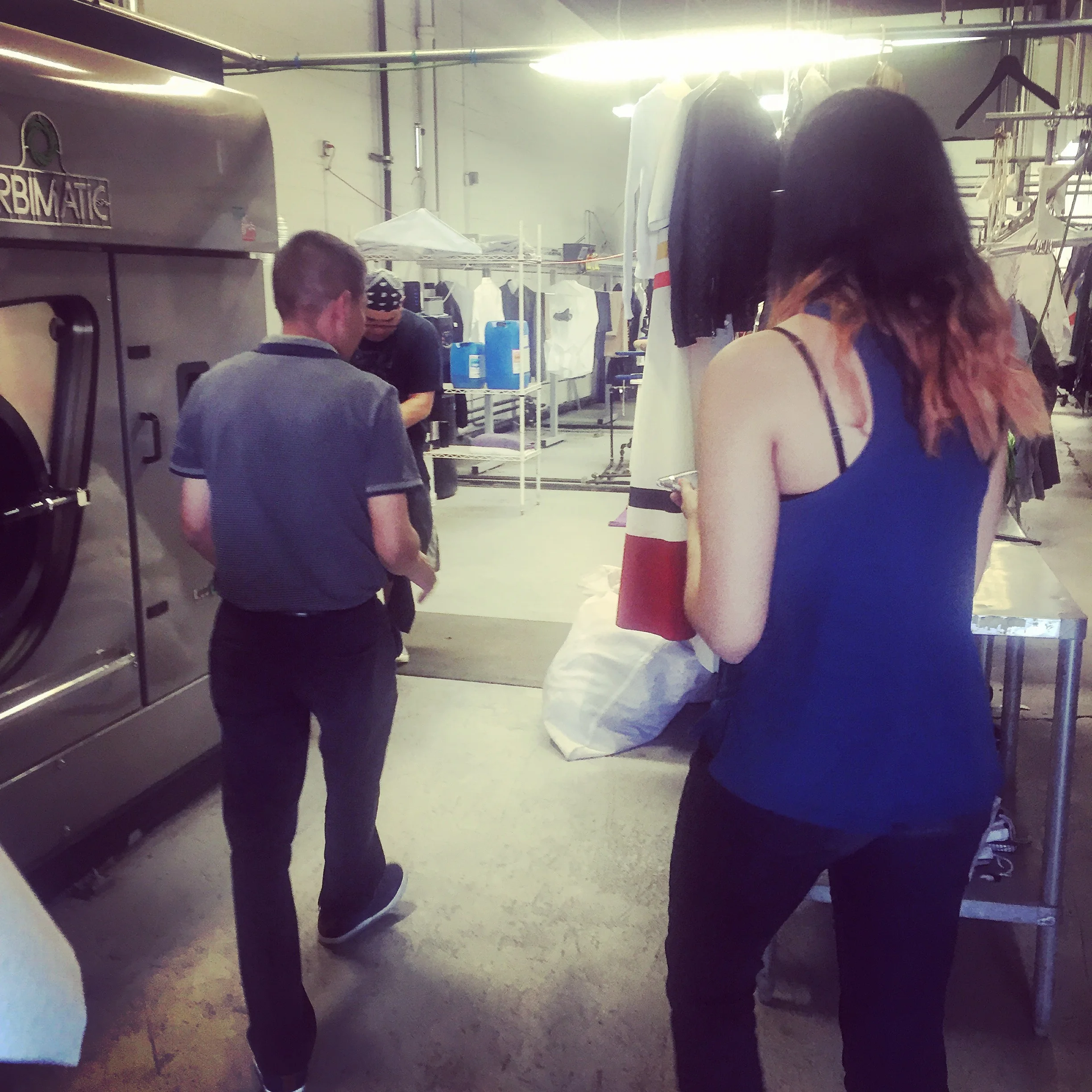 Eduardo gives us a tour of the state-of-the-art laundry facility in Greenpoint.