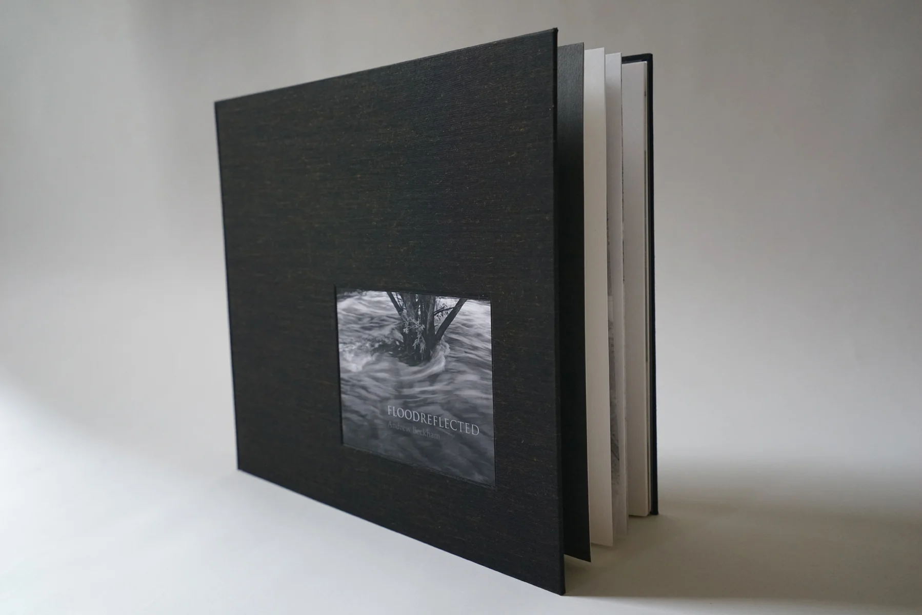 FLOODREFLECTED, 2015, documents the 1000 Year Weather Event that took place along the Front Range of the Colorado Rocky Mountains in September of 2013. An edition of 50 numbered and signed volumes, this Artist's Book features a hand-built linen cover and a signed original print.