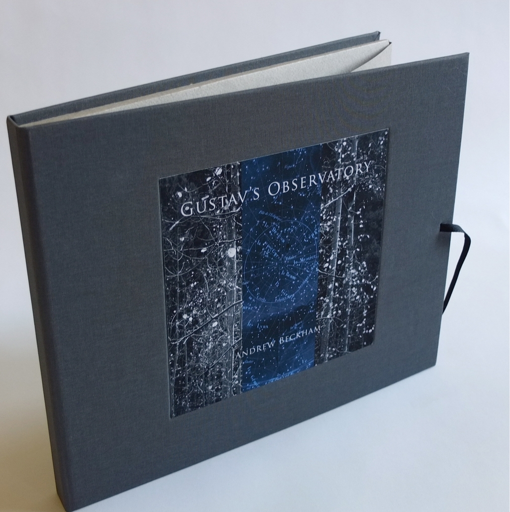 Gustav's Observatory , 2012, is a folio of artifacts and photographs tracing the story of one Peter Gustav, the enigmatic and mysterious astronomer who vanished in in the Rocky Mountains during the fall of 1878.