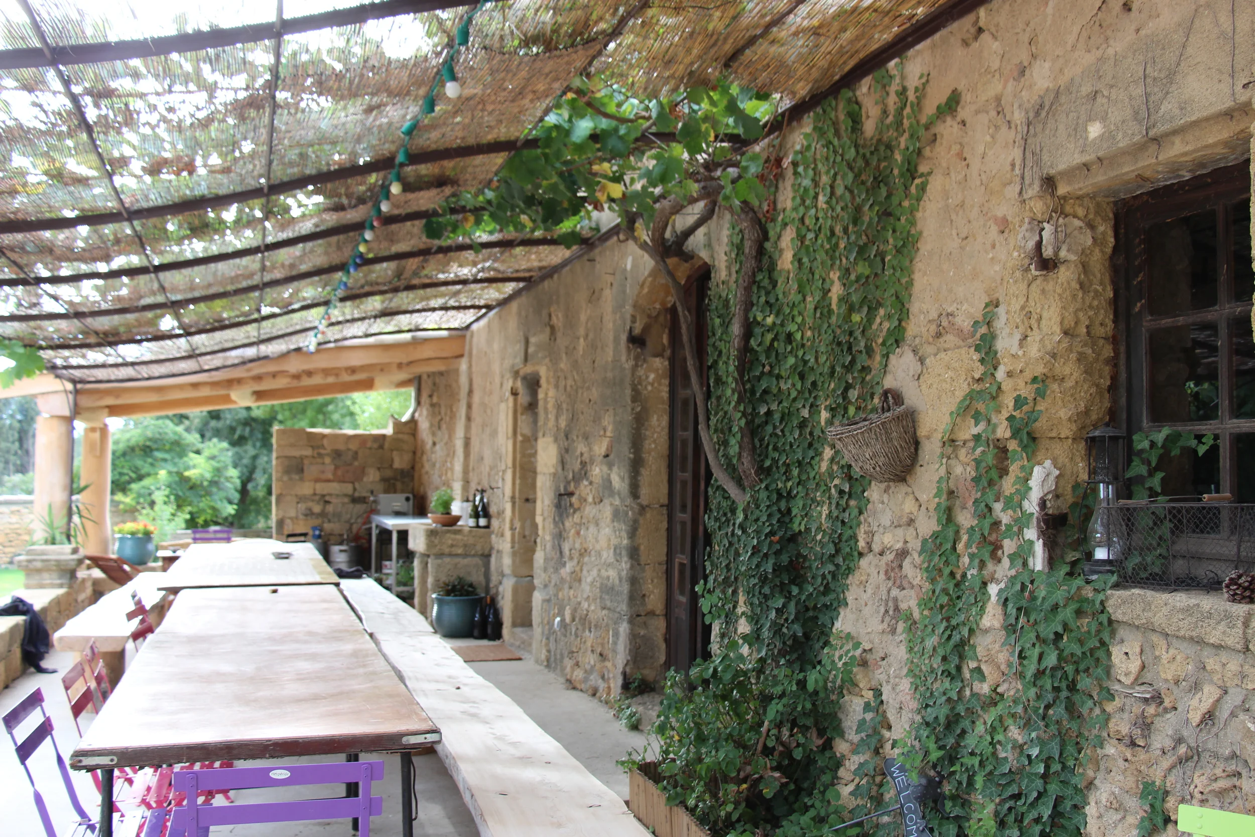 Farm table, Domaine de Sulauze, Côteaux d'Aix-en-Provence, France