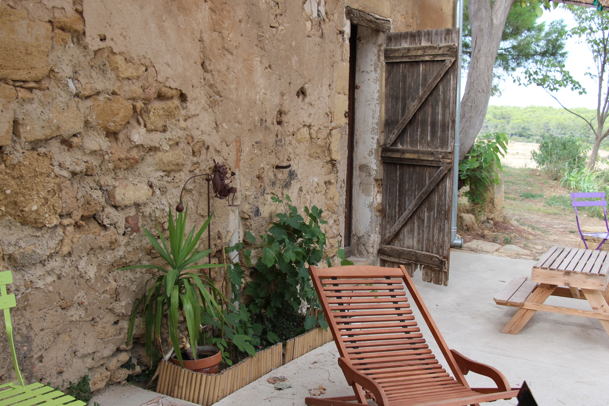 Outside my room in the Gîte, Domaine de Sulauze, Côteaux d'Aix-en-Provence, France