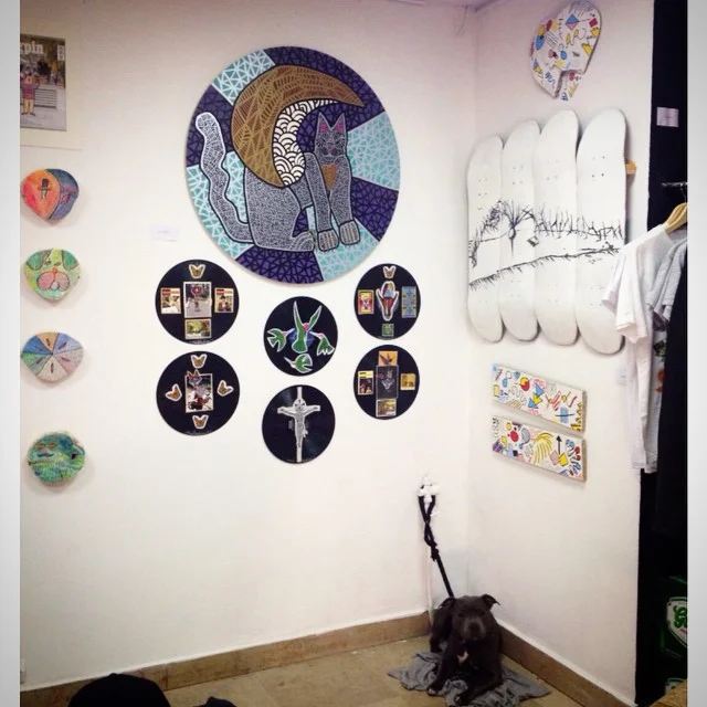 Mike Kershnar artwork on the left. Corinne Séguin artwork on the right.