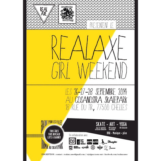 REALAXE GIRL WEEKEND Exhibition at Cosanostra Skatepark, September 26-27-28th, 2014