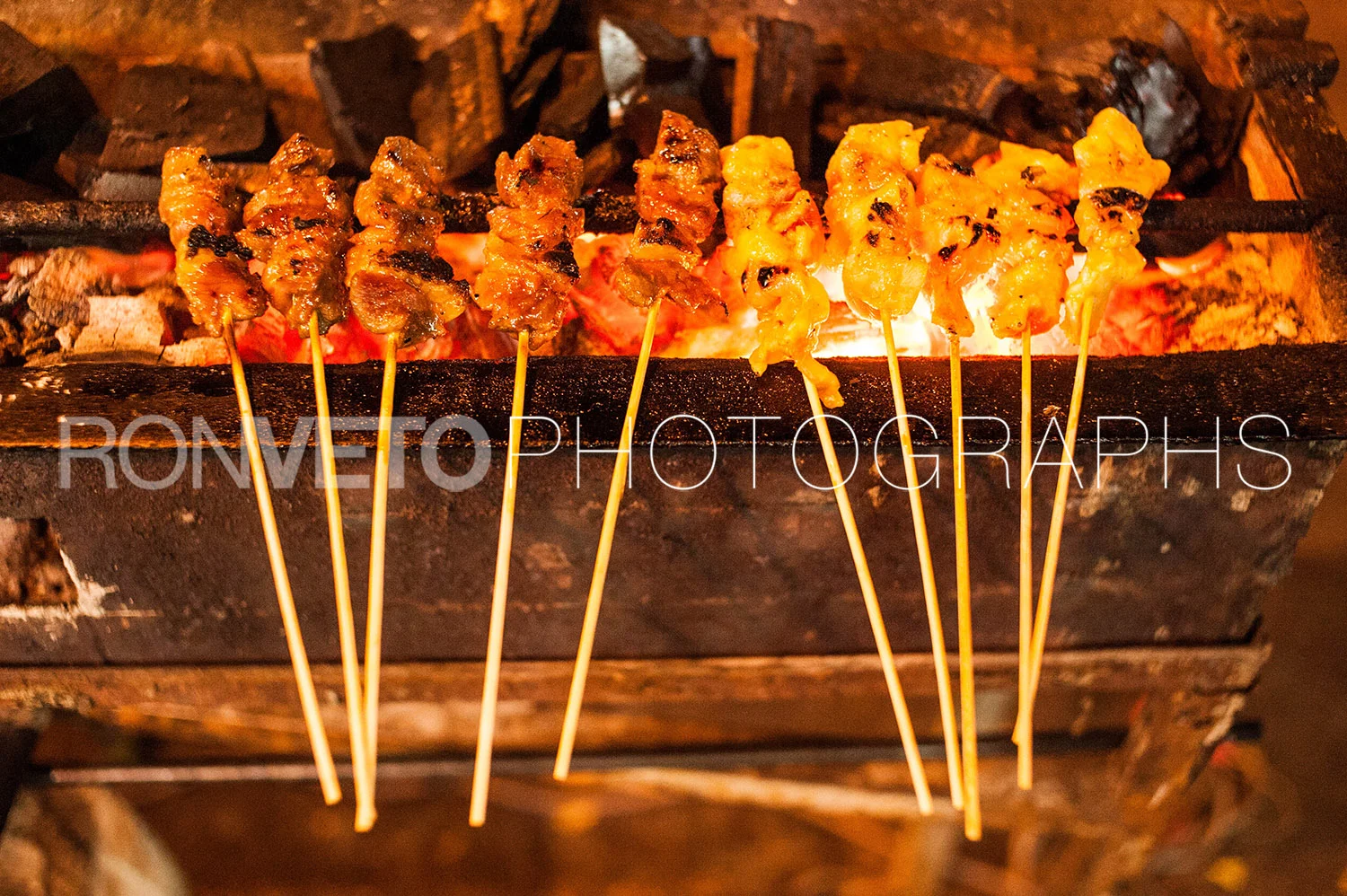 Chicken and pork satay, Kuala Lumpur Street