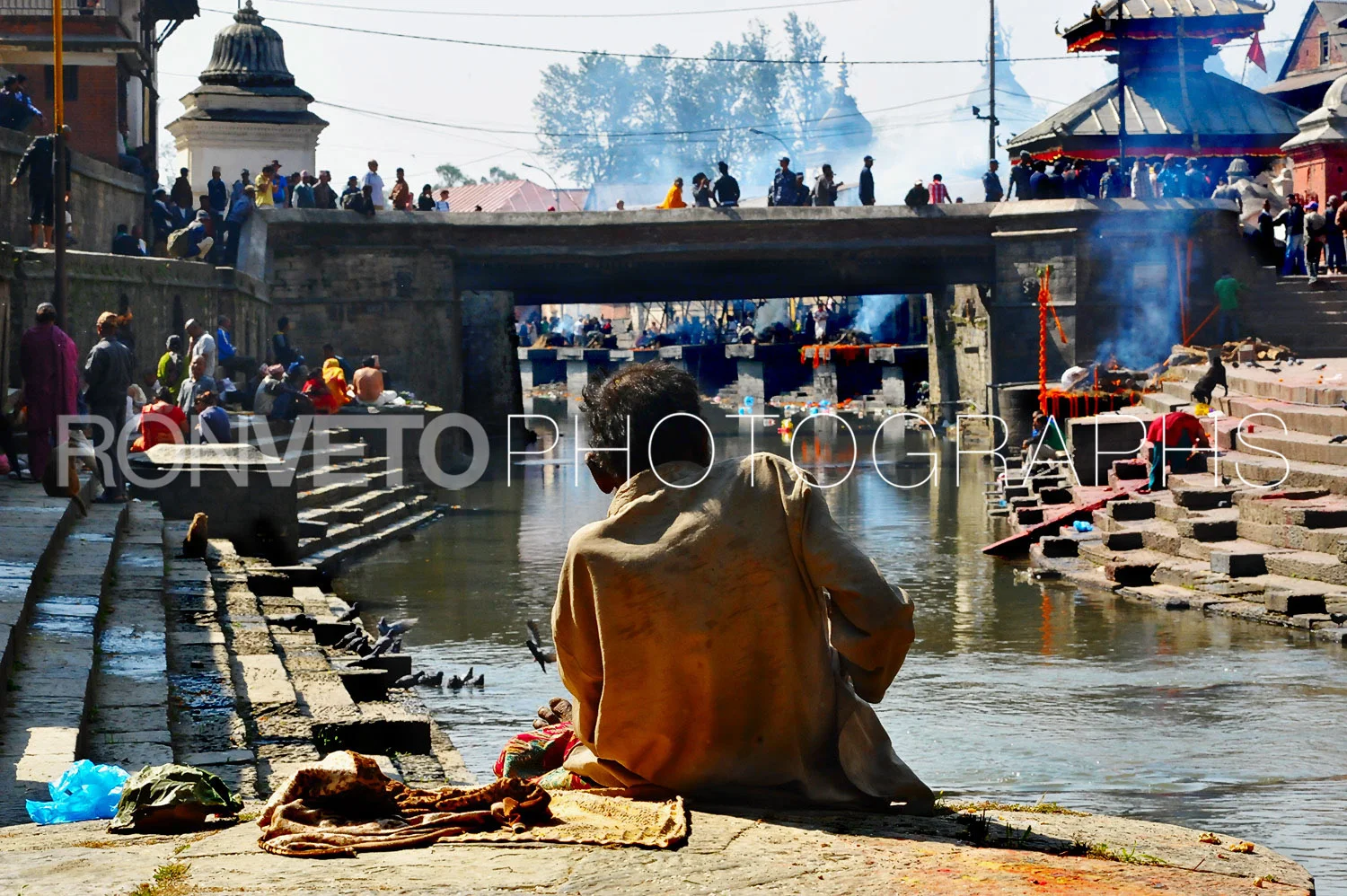 Burning river, Kathmandu, Nepal