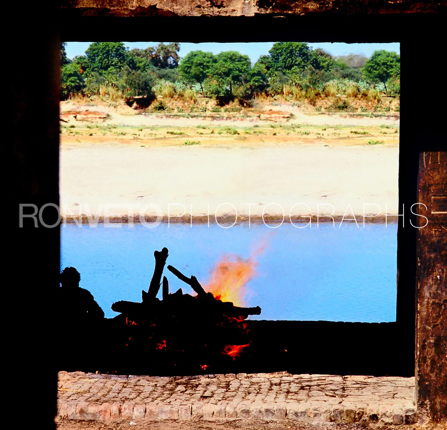 Silhouette of death, Agra, India