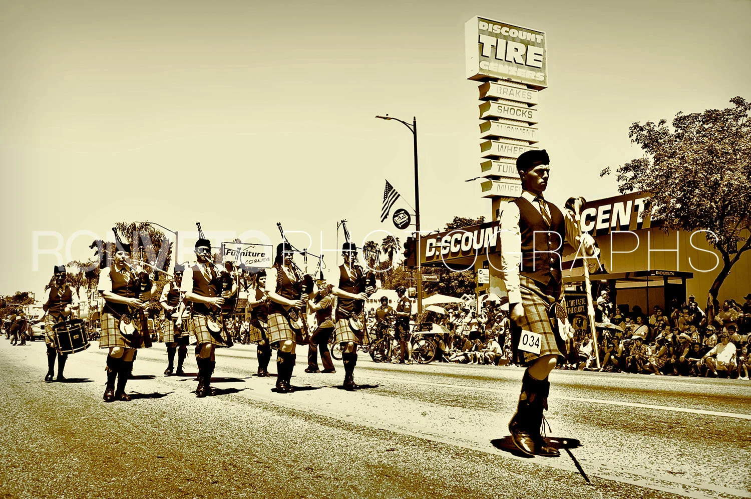 Bagpipes at the parade, Los Angeles, Ca.