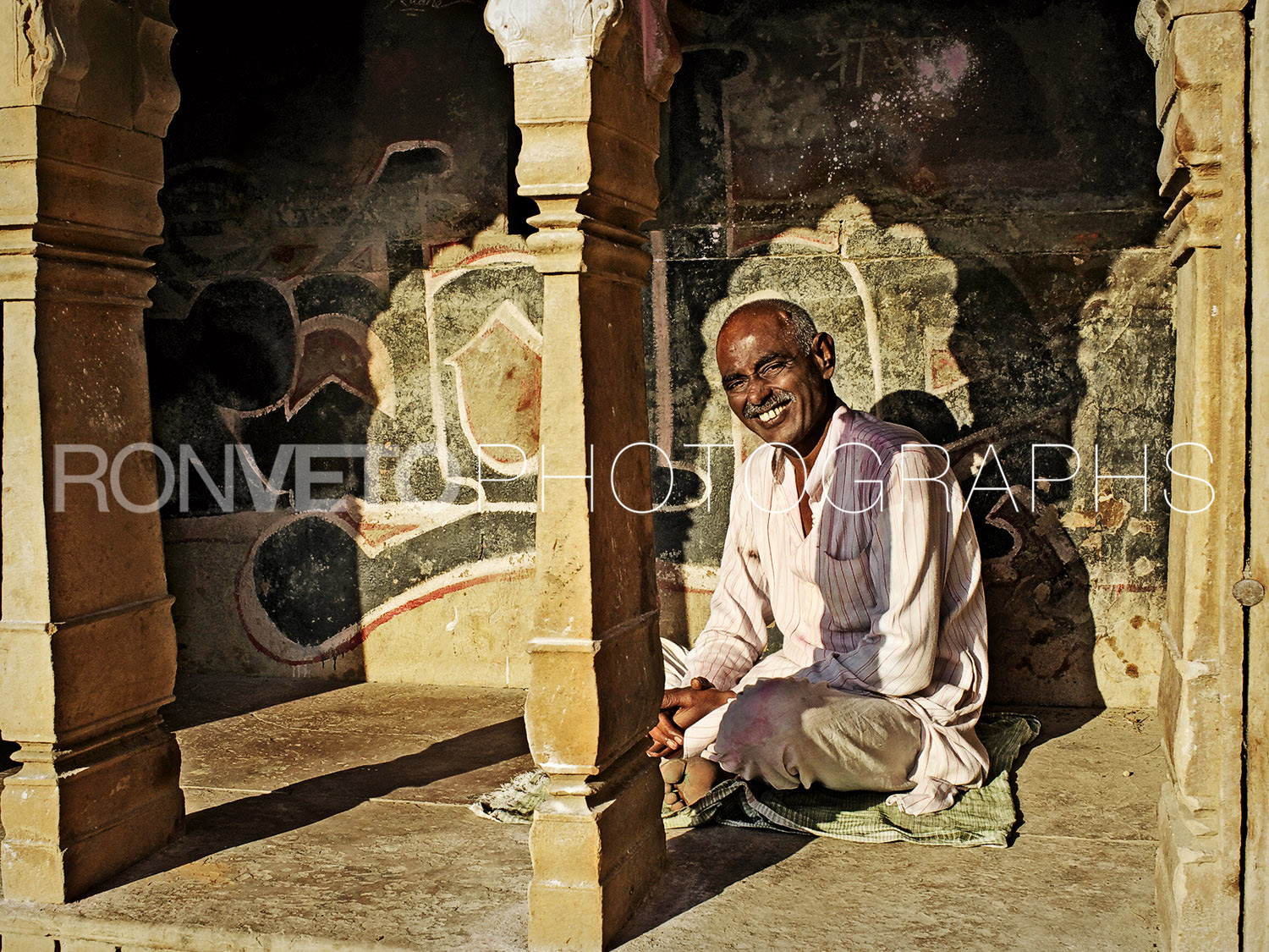 Smiling Holy man Vrindavan, India