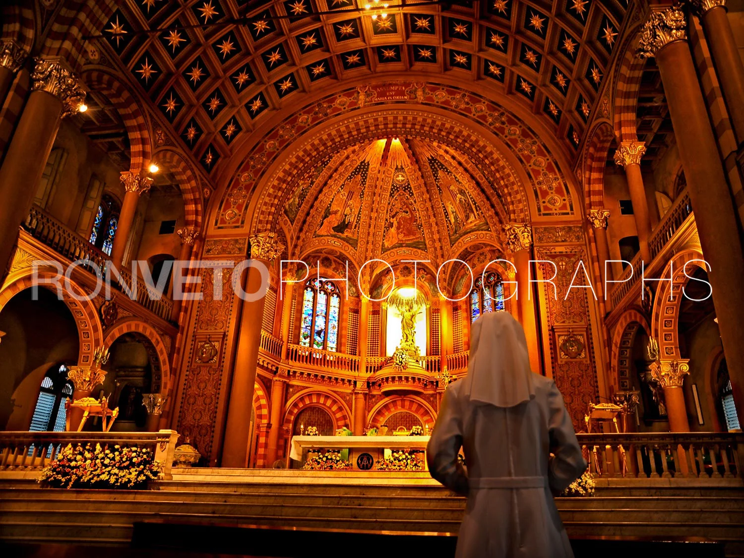 Nun in Church, Bangkok, Thailand