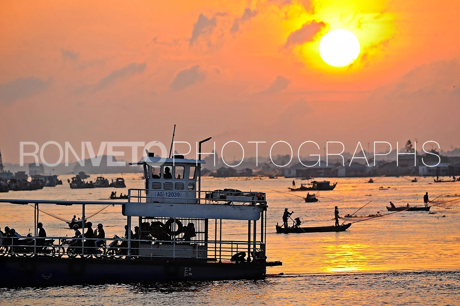 Sunset on the Mekong, Vietnam