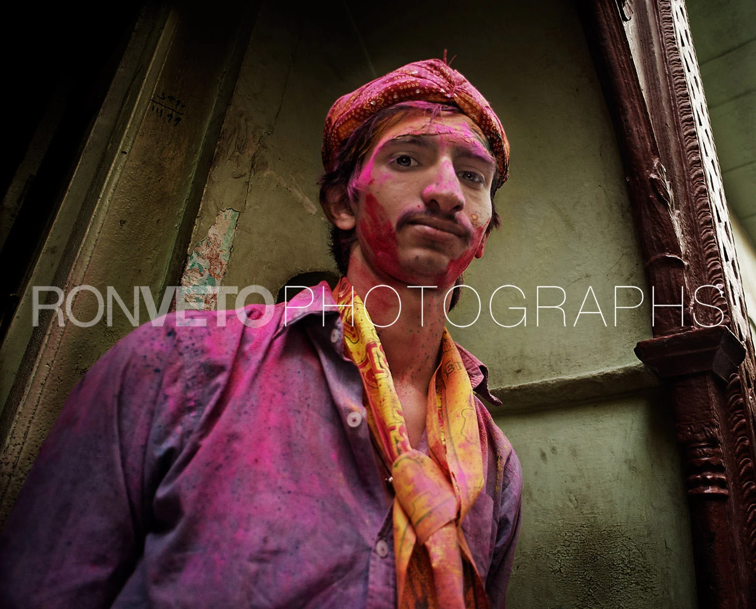 Holi partyman, Vrindavan, India