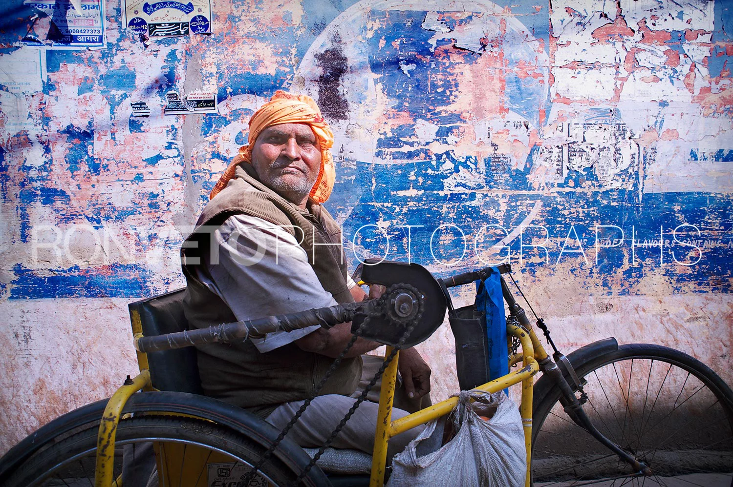 No legs biker, Agra, India