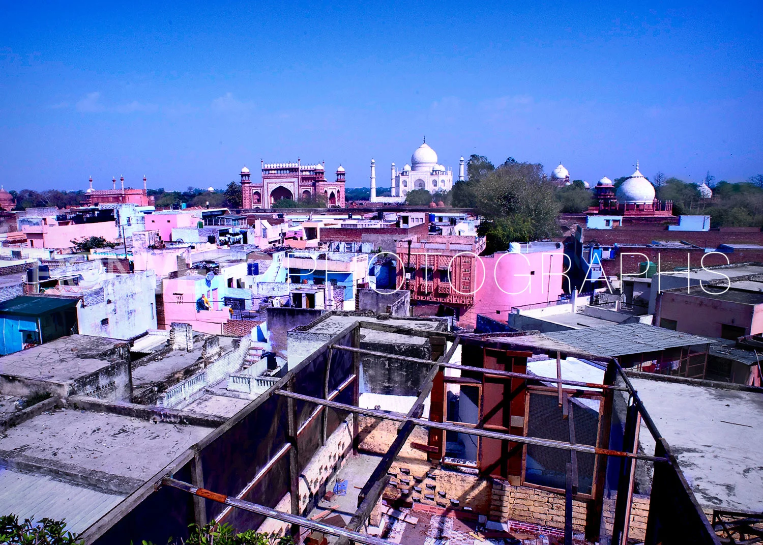 The Taj from my room, Agra, India