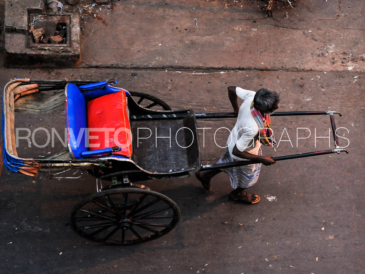 Empty Rickshaw, Calcutta, India