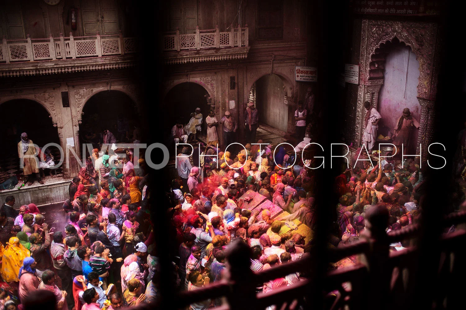 Bihari Banke, upstairs. Vrindavan, India
