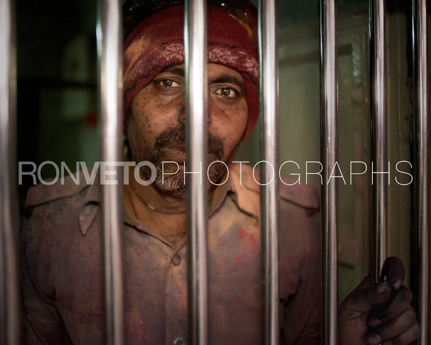 Man behind bars, India