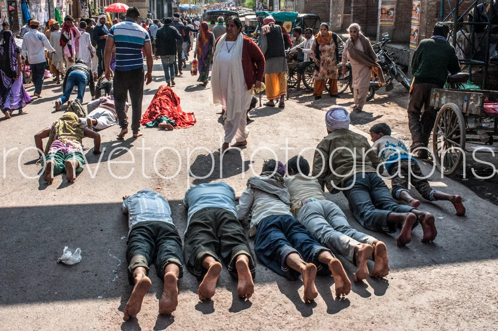 Walking, praying, walking, praying, Vrindavan, India