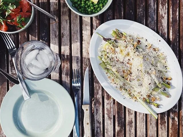 Lots &amp; lots &amp; lots of Joshua McFadden&rsquo;s Six Seasons &amp; Baco Cookbook&rsquo;s recipes lately, including this Raw Asparagus Salad with Breadcrumbs, Walnuts &amp; Mint (SS), &amp; Slow-Roasted Berbere-cured fish with Lemon, Citrus &amp;