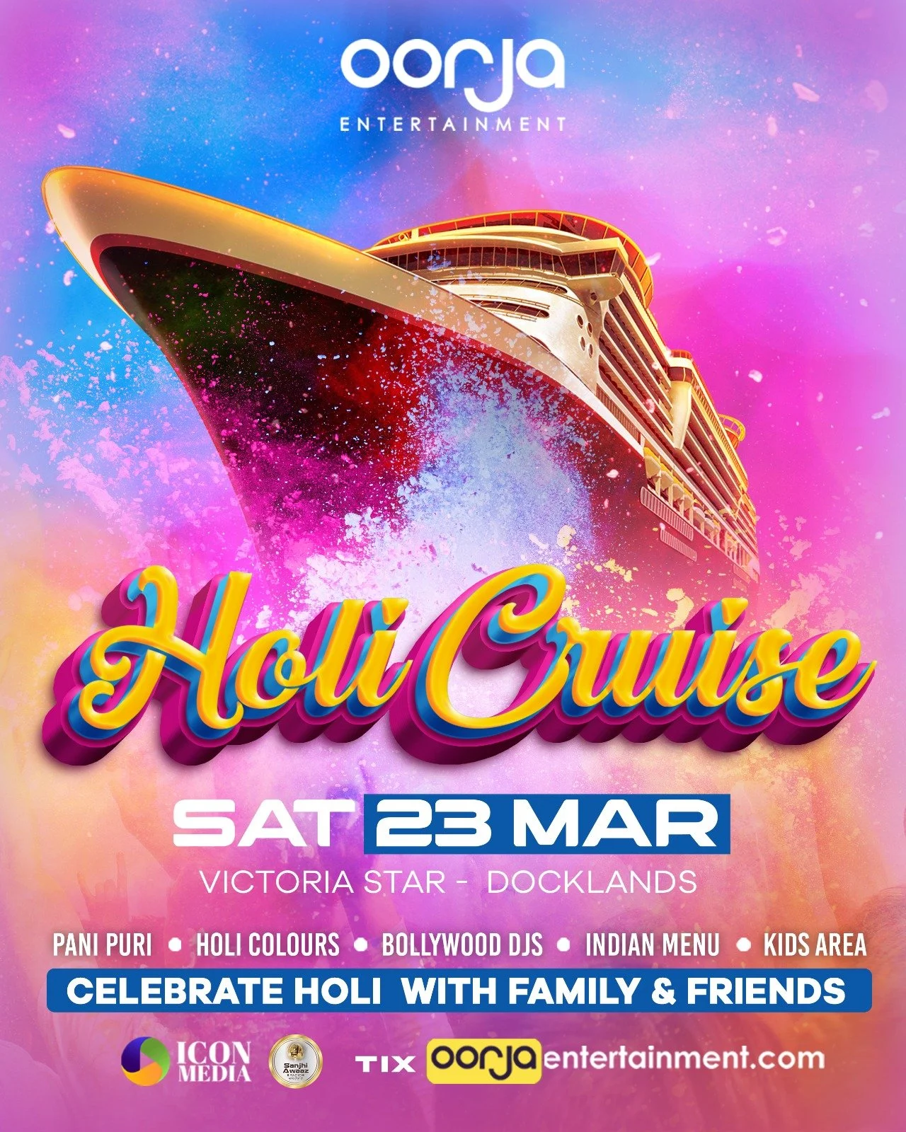 Holi Cruise - 23 March - Docklands