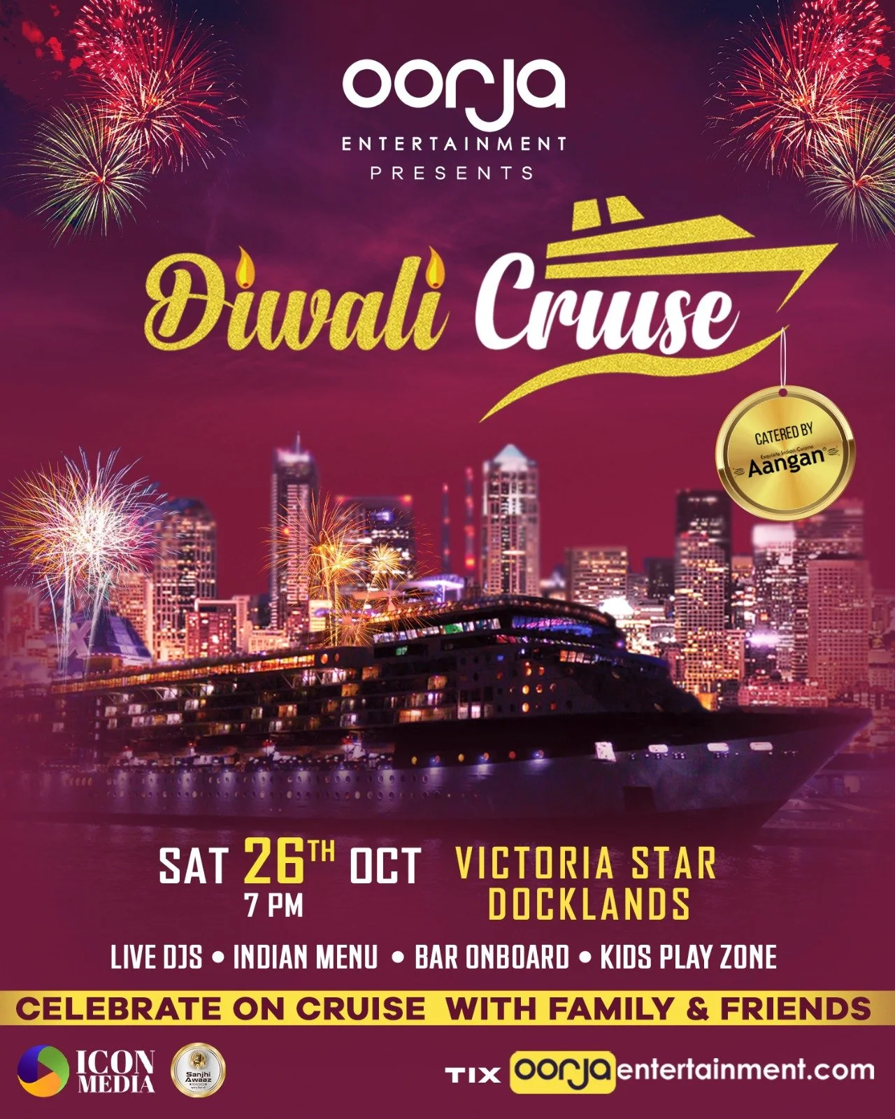 Diwali Cruise - 26 Oct @Docklands