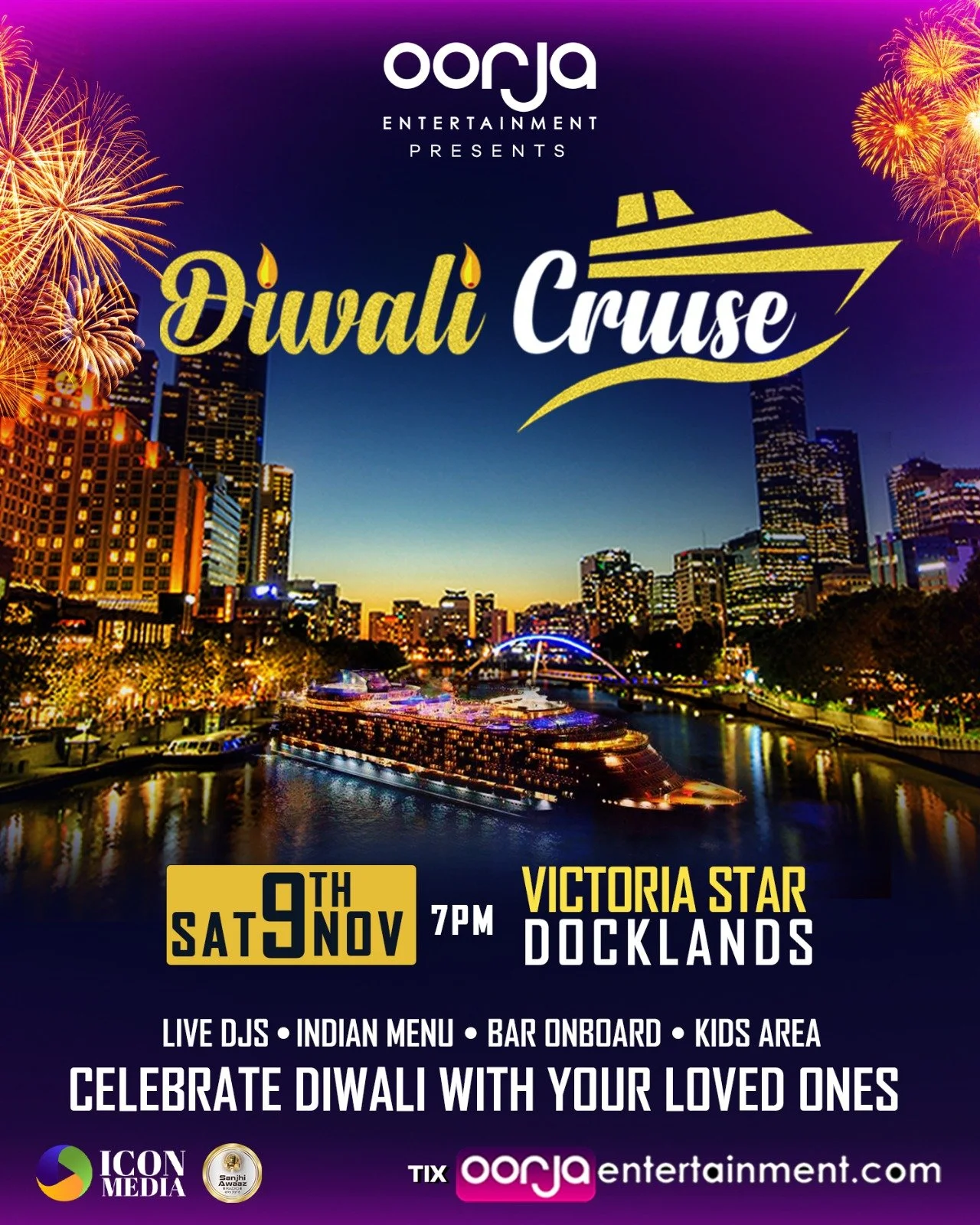 Diwali Cruise - 9 Nov @Docklands