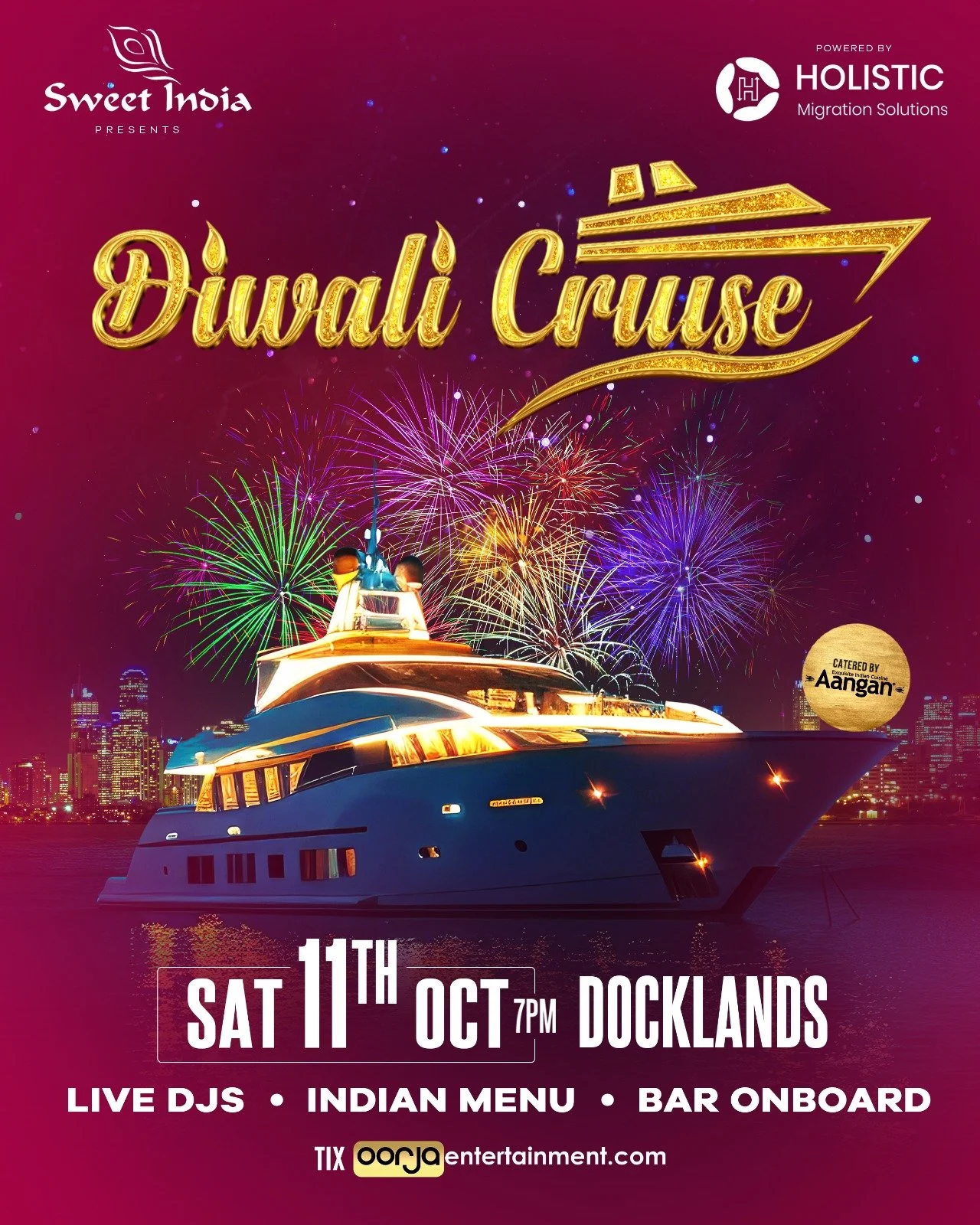 Diwali Cruise - 11 Oct @Docklands  