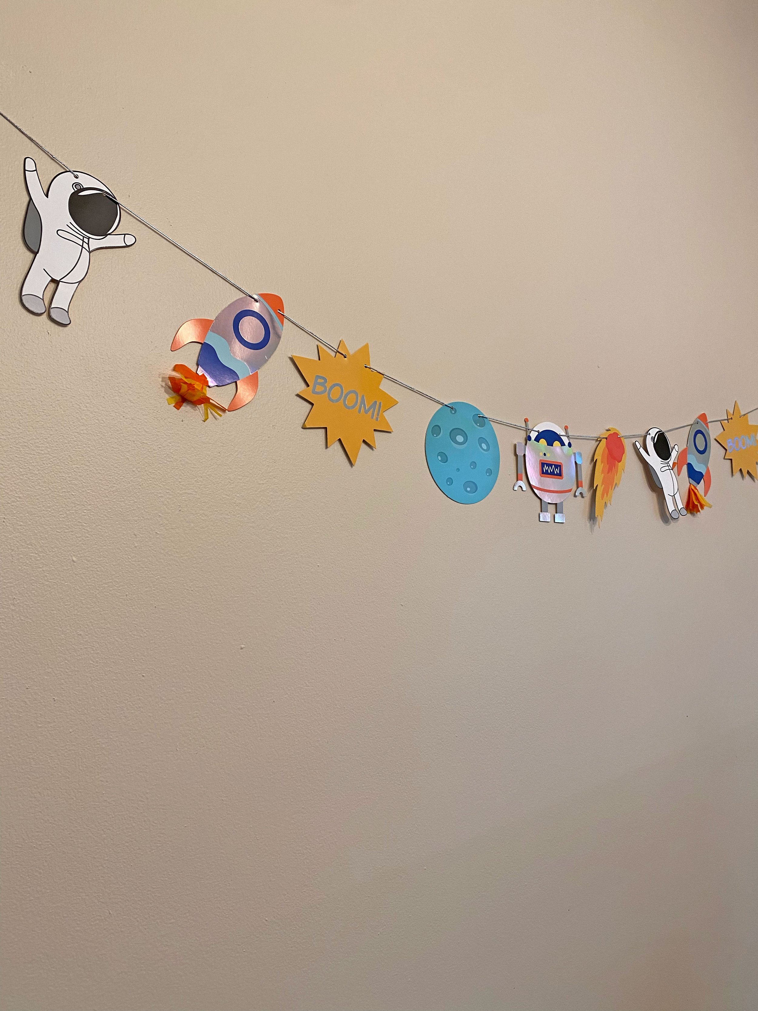 outer space birthday banner