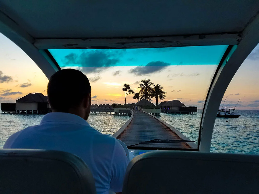 Sunset in Golf Cart in Maldives.jpg