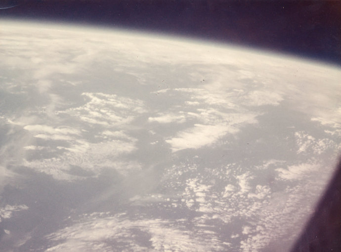 The first photograph from space taken by a human, Mercury-Atlas 6 mission, February 20, 1962..jpg