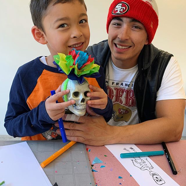 #families and #friends turned out for our #dayofthedead paper flower workshop at #storefrontlab. #communityaltars #diadelosmuertos