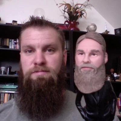 My bobble head is just as beardly as I am! (Thanks, Everett!)