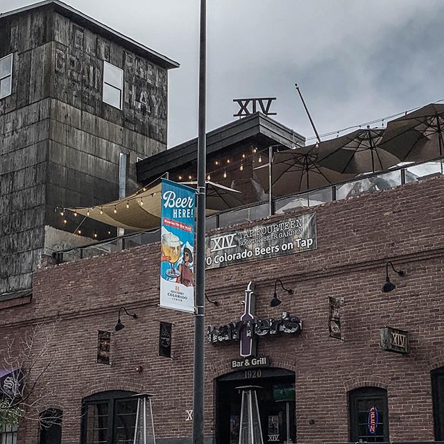 Beer Here!  Never before has the city put a more appropriate banner on the light pole right in front of our door
.
.
.
#tapfourteen #tap14 #rooftopbar #whiskey #beergarden #craftbeer #coloradocraftbeer #cocraftbeer #denver  #lodo #colorado #local