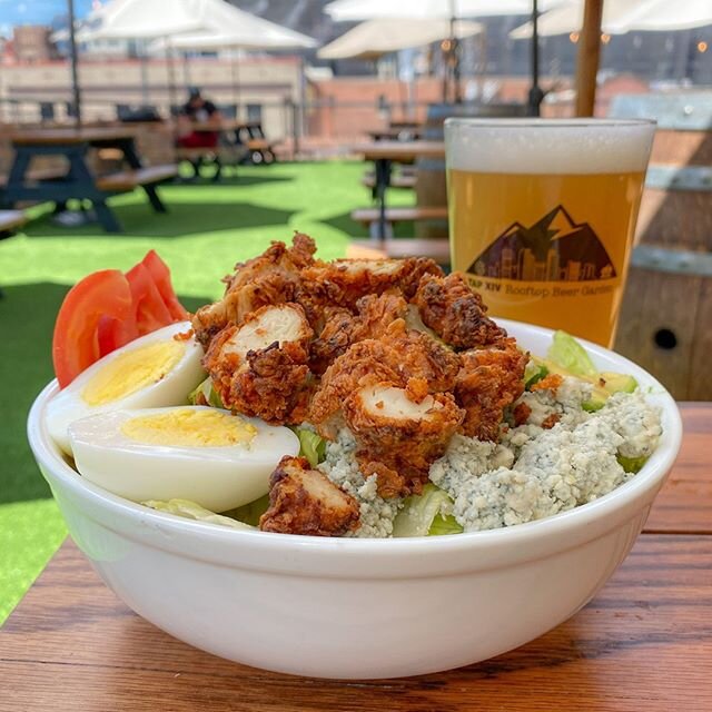 Come enjoy this delicious Cobb Salad on our rooftop!  But don't forget the beer because as you know, no great story begins with a salad
.
.
.
#tapfourteen #tap14 #coloradowhiskey #coloradobeer #coloradocraftbeer #denver #colorado #denvereats #denverf