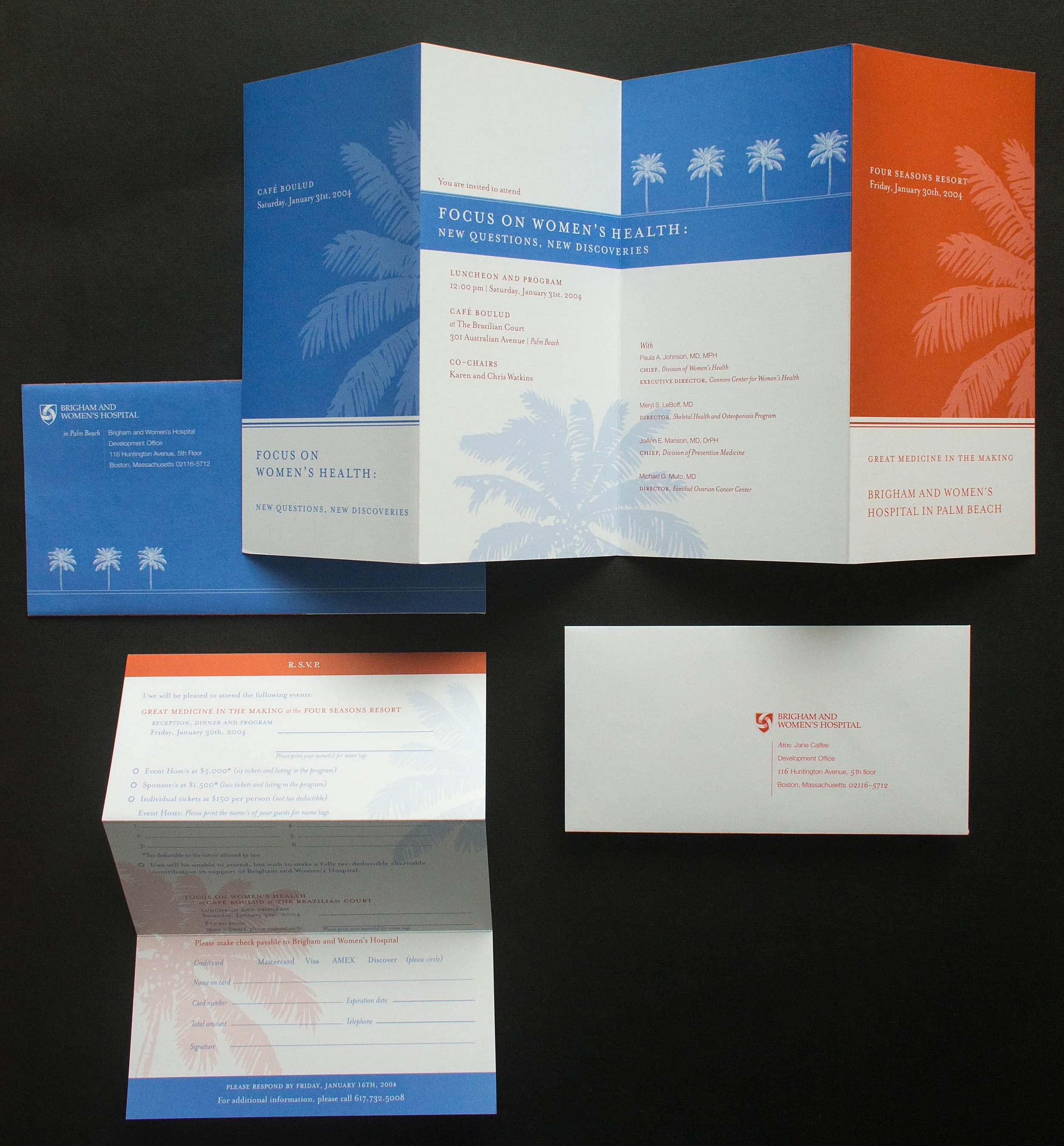 Invitation for fundraising weekend in Palm Springs
