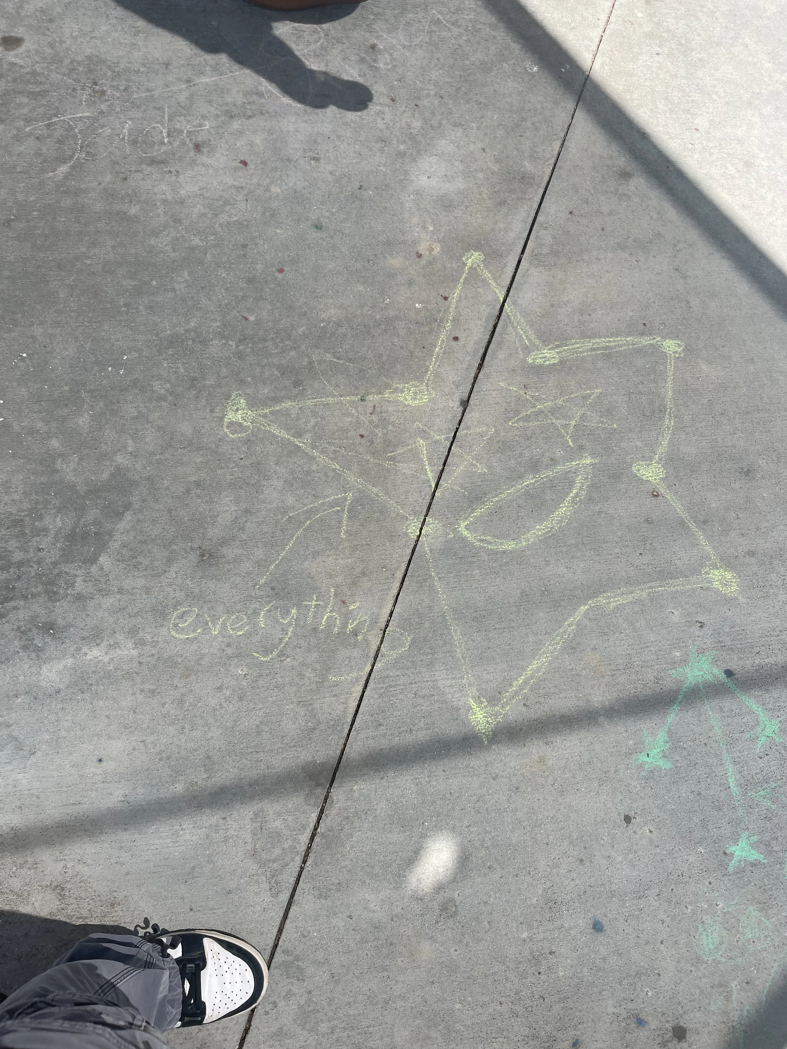 Creating constellations with chalk