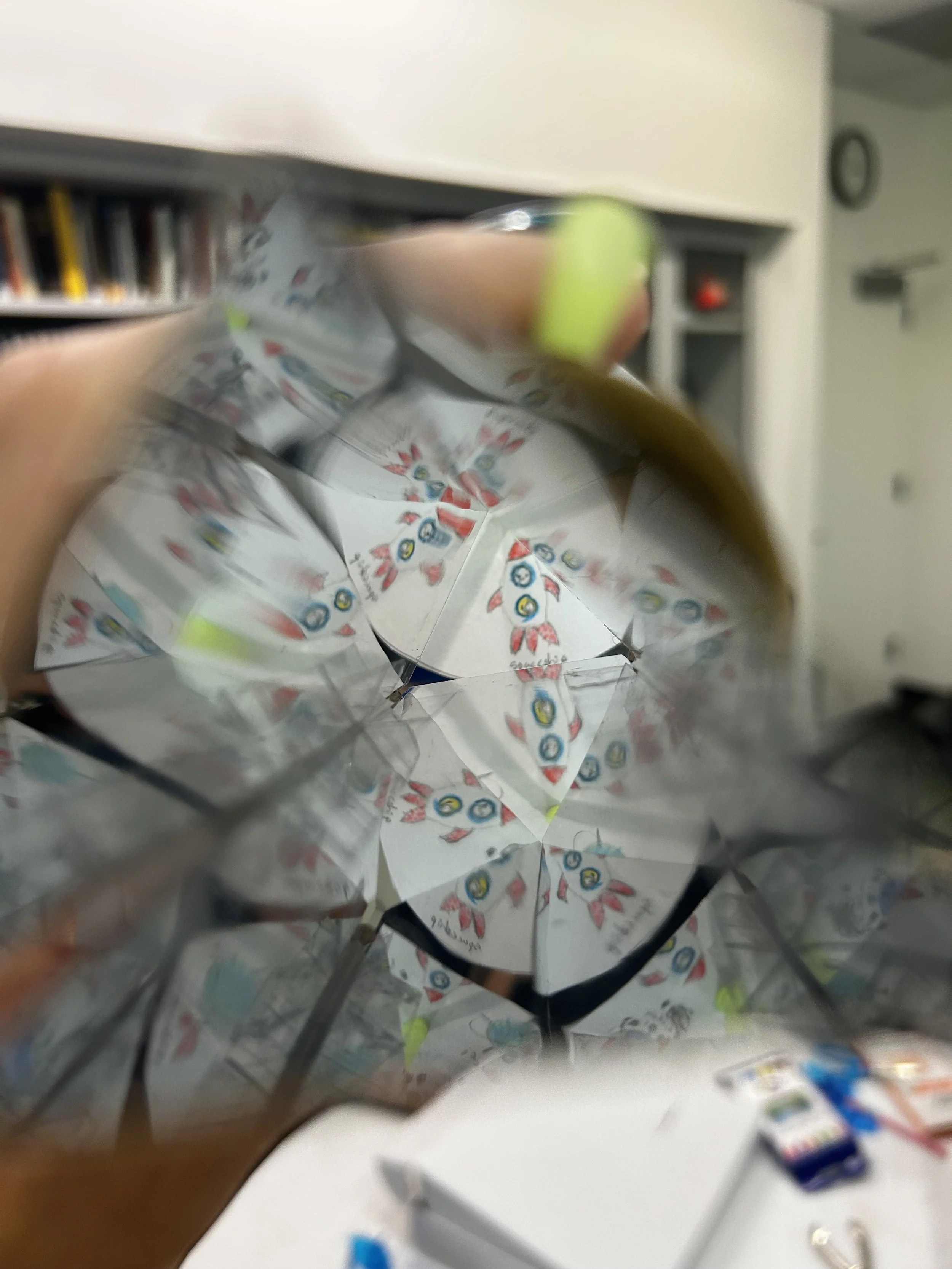 Rocket launch through DIY kaleidoscope