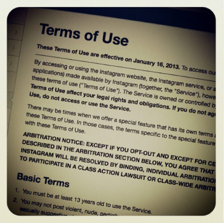 Instagram TOS
