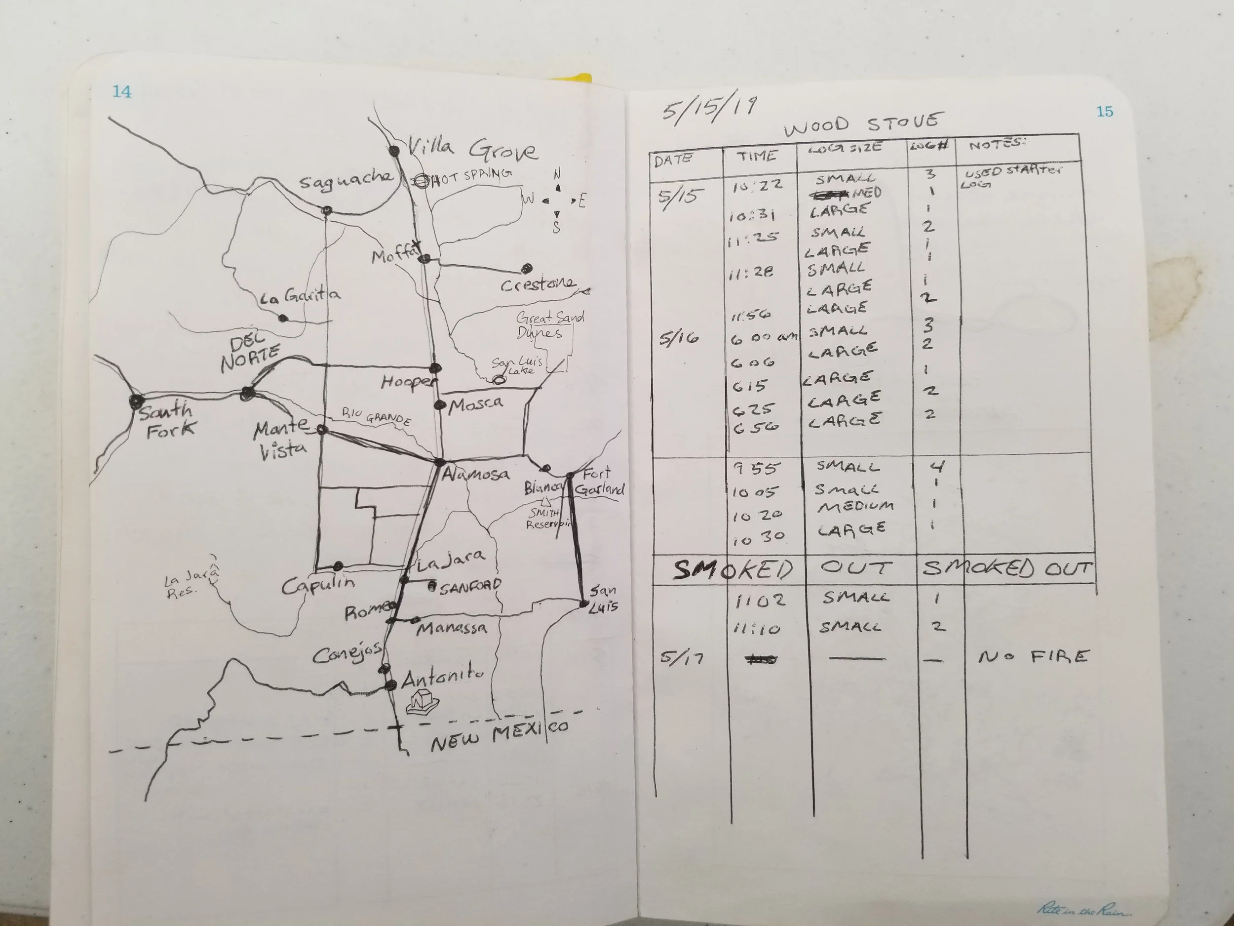 Map of the valley to help keep track of where I go/am.