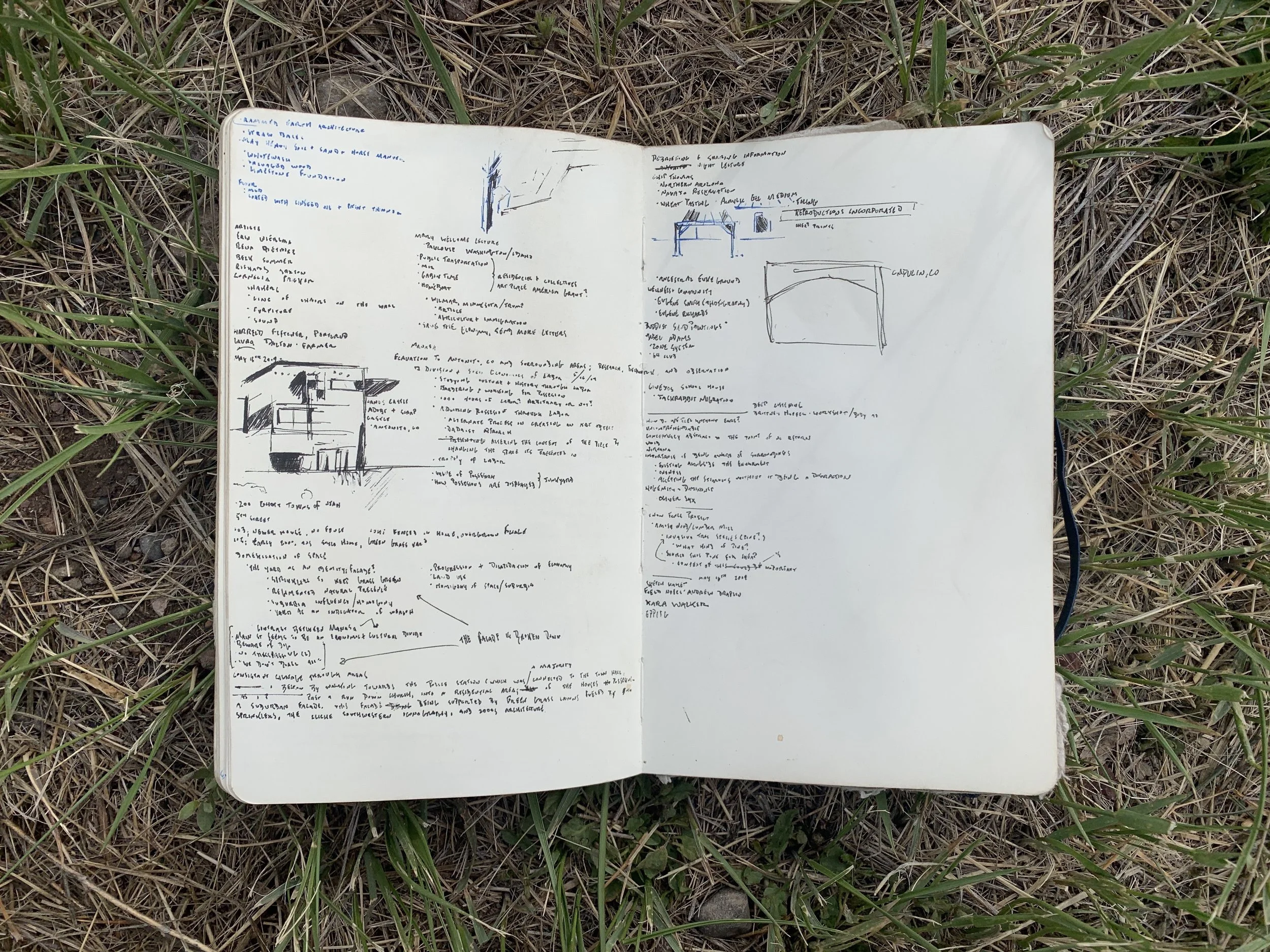 Notes on rammed earth architecture, exercise with Lisa and John in Manasa, lecture notes for Chip and Mary Welcome, observations from San Luis Valley excursion.