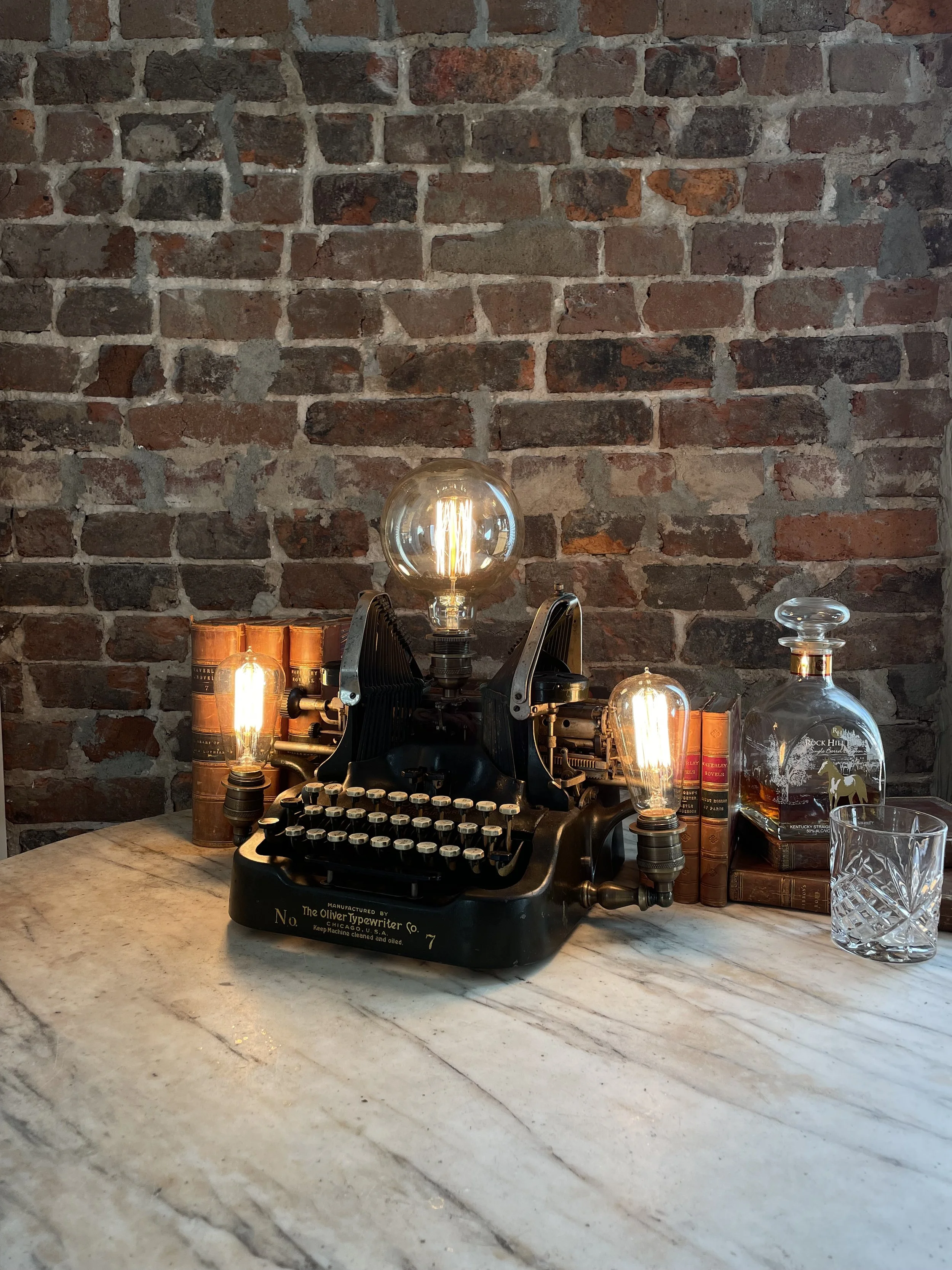 WWI Era Oliver 7 Typewriter Light Fixture