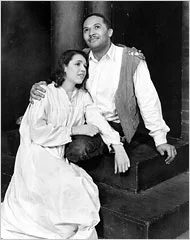 Baritone Robert Todd Duncan (1908-98), pictured here with actress Anne Brown, originated the role of Porgy in Porgy & Bess.