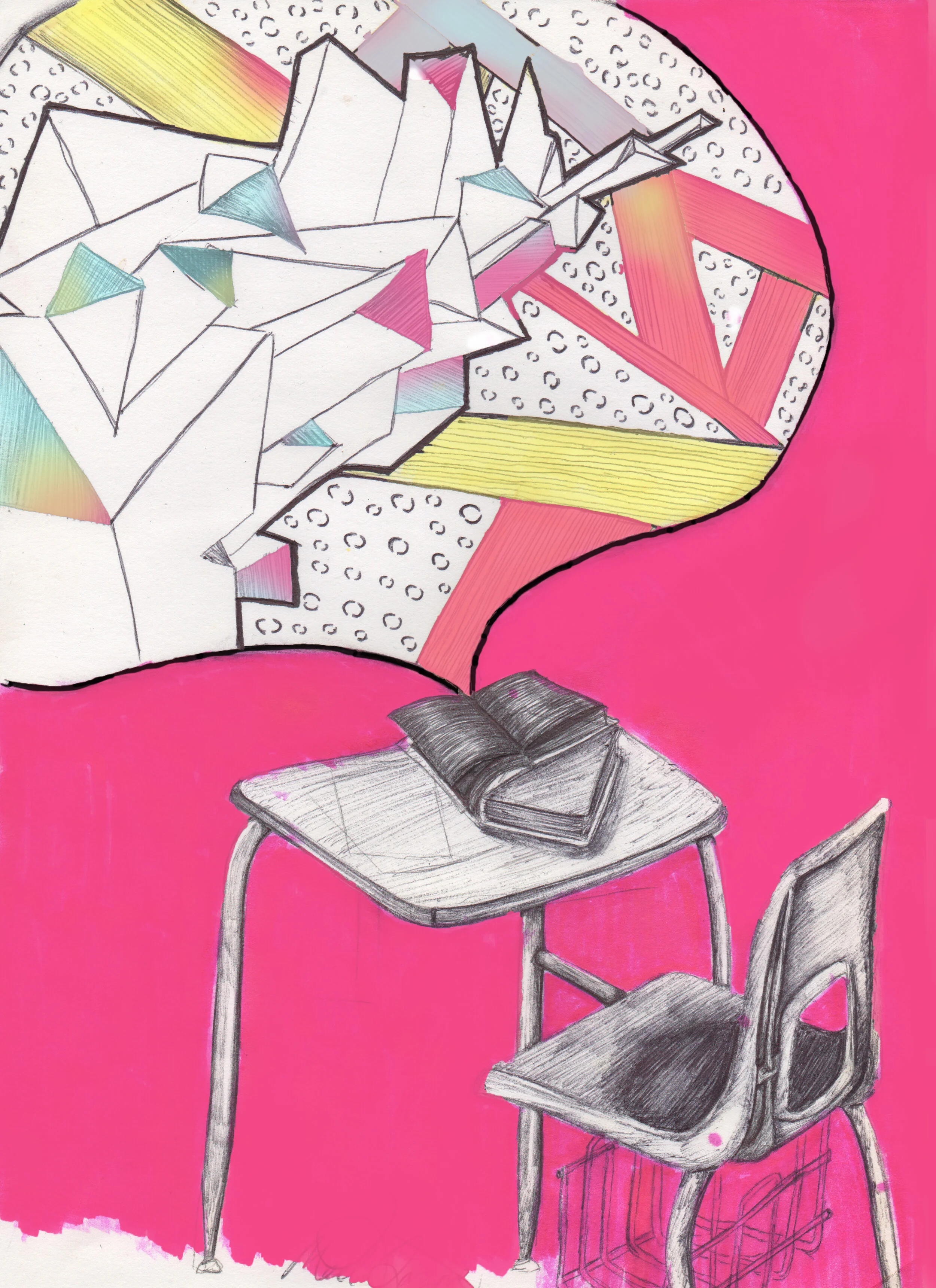 AP 2D Portfolio / Digitized Graphite Drawing / 10th Grade