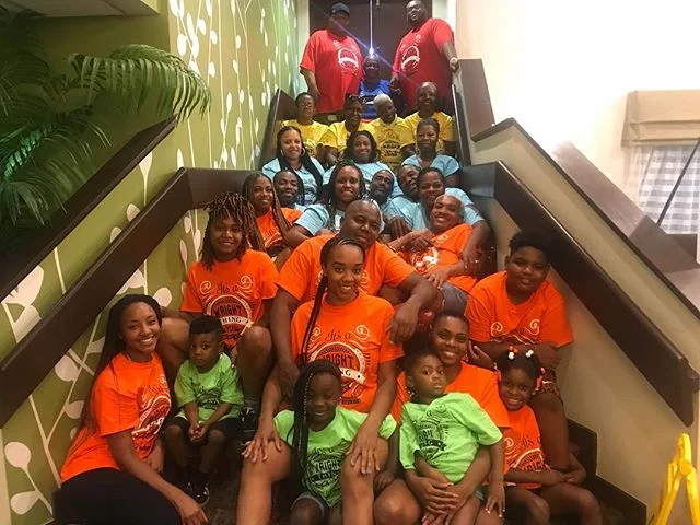 Family reunion tees with each family wearing their own color.  If you&rsquo;re in need of shirts for an event, please shoot us an email at contact@columbuscustomtees.com!