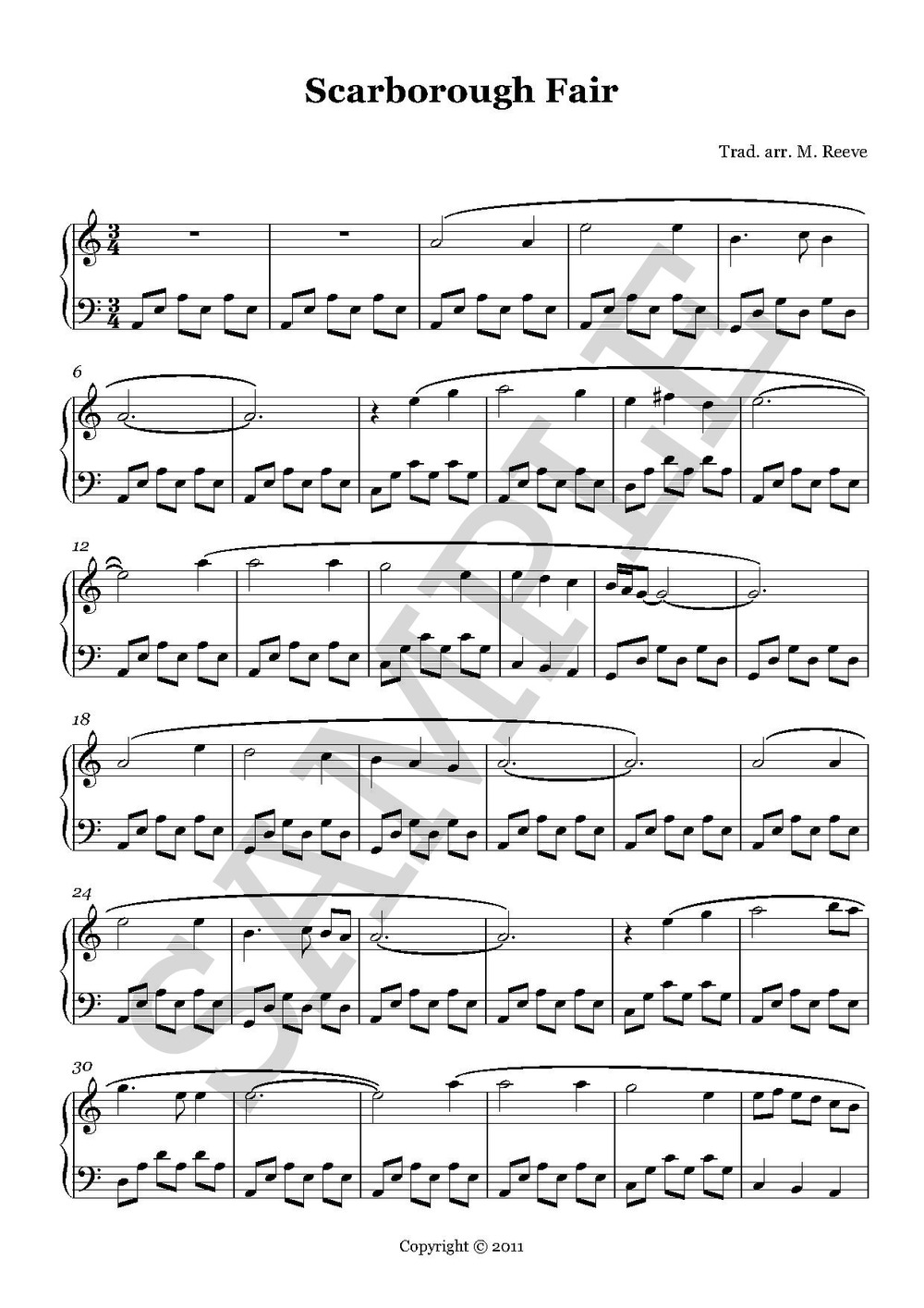 Scarborough Fair - Free Easy Piano Sheet Music  Sheet music, Piano sheet  music, Easy piano sheet music