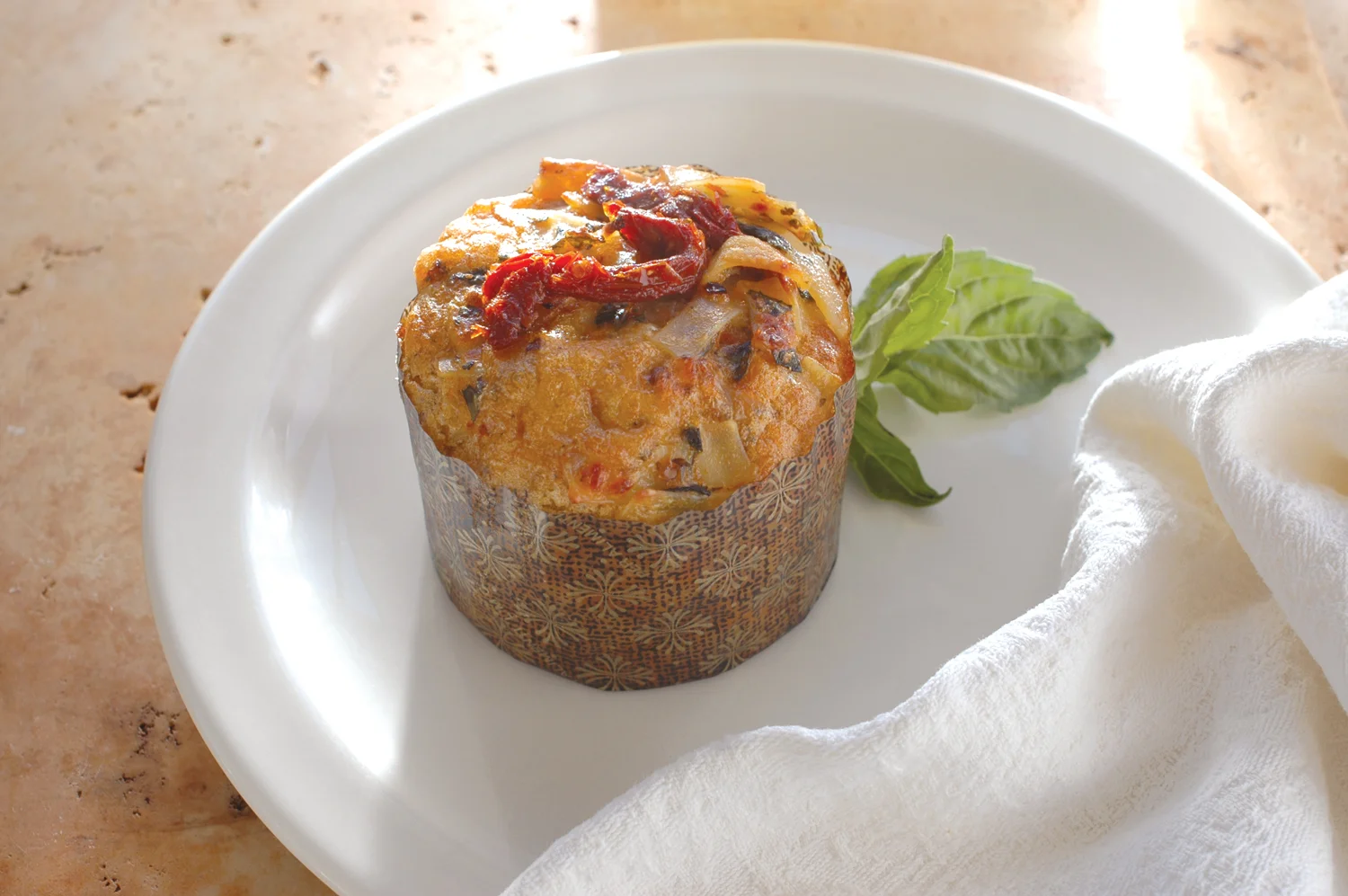 Sun-Dried Tomato with Basil & Mozzarella Cheese